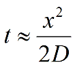 Diffusion Time Equation